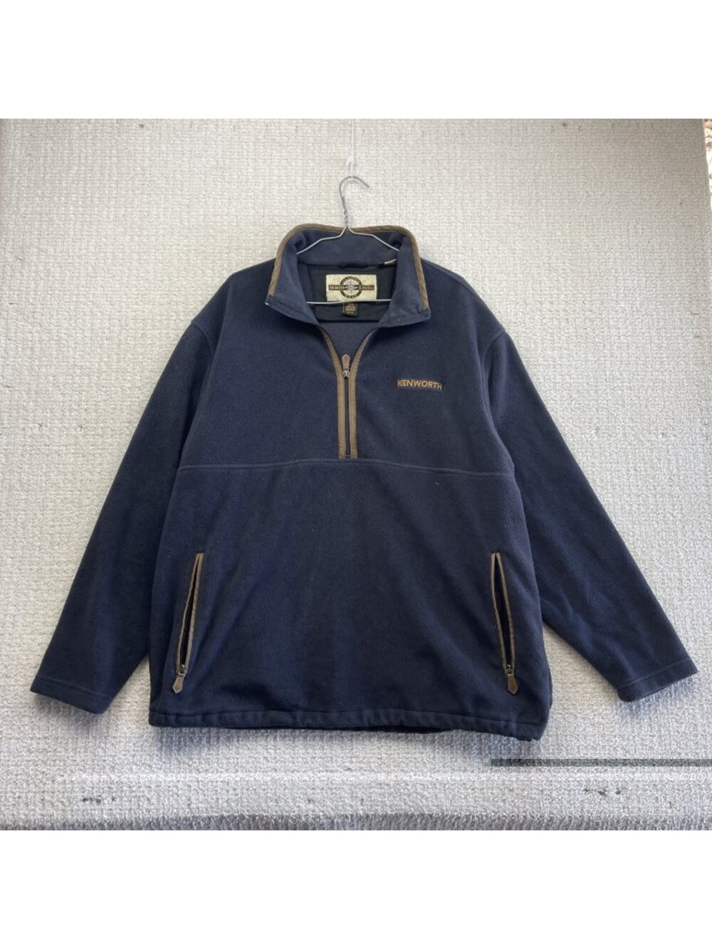 VTG Kenworth Polar Fleece Full Zip Jacket Workwear Gorpcore Outdoor Men Sz XL